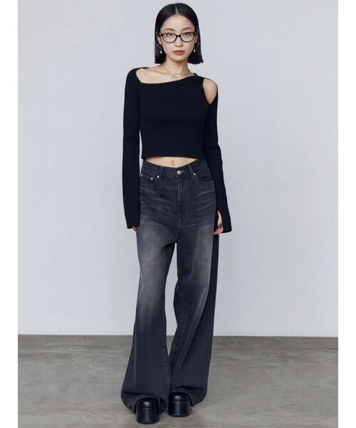 EMODA（エモダ）の「スキンラインニット（ニット/セーター・レディース・ピンク/ホワイト/ブラック/グレー・FREE）」の13枚目の写真