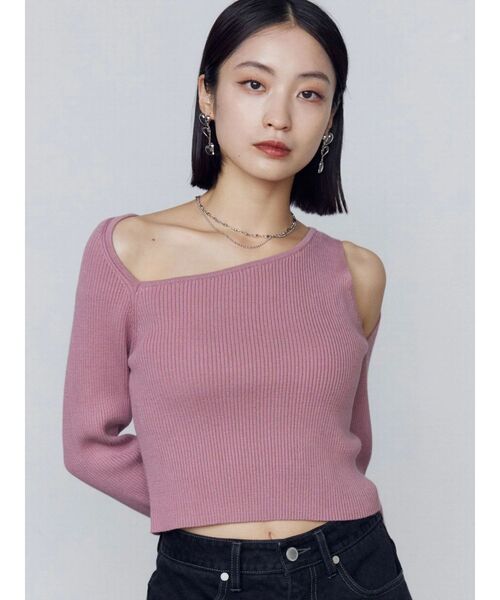 EMODA（エモダ）の「スキンラインニット（ニット/セーター・レディース・ピンク/ホワイト/ブラック/グレー・FREE）」の16枚目の写真