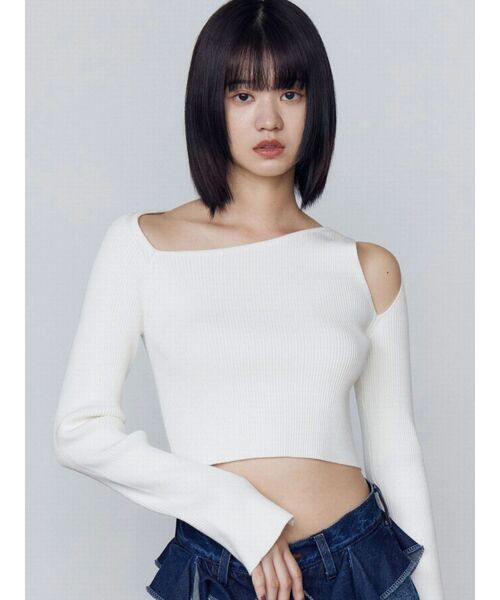 EMODA（エモダ）の「スキンラインニット（ニット/セーター・レディース・ピンク/ホワイト/ブラック/グレー・FREE）」の21枚目の写真