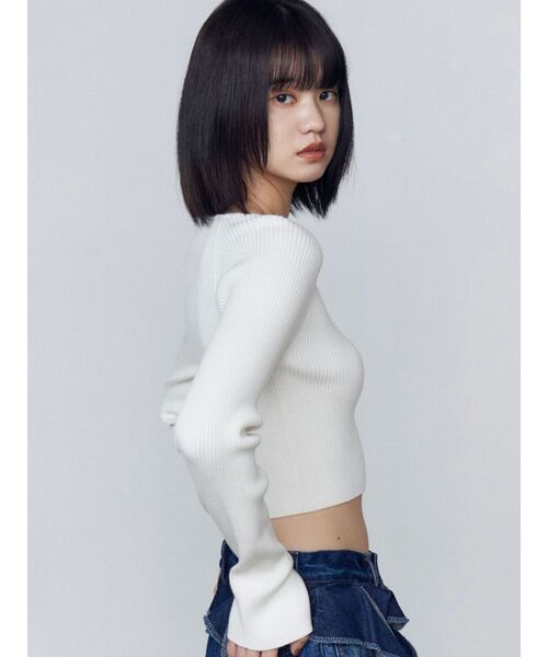 EMODA（エモダ）の「スキンラインニット（ニット/セーター・レディース・ピンク/ホワイト/ブラック/グレー・FREE）」の22枚目の写真