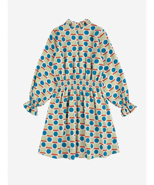 BOBO CHOSES(ボボショーズ)の「Geometric Scacs all over dress(ワンピース・キッズ・オフホワイト・4-5YEAR/2-3YEAR/6-7YEAR/8-9y/10-11y/12-13y)」の3枚目の写真