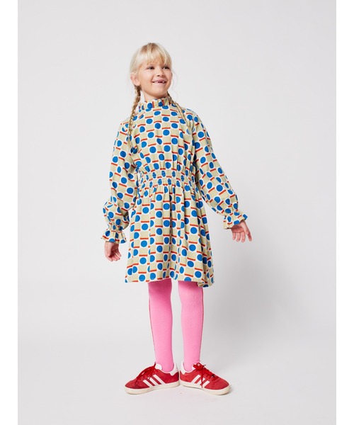 BOBO CHOSES(ボボショーズ)の「Geometric Scacs all over dress(ワンピース・キッズ・オフホワイト・4-5YEAR/2-3YEAR/6-7YEAR/8-9y/10-11y/12-13y)」の5枚目の写真