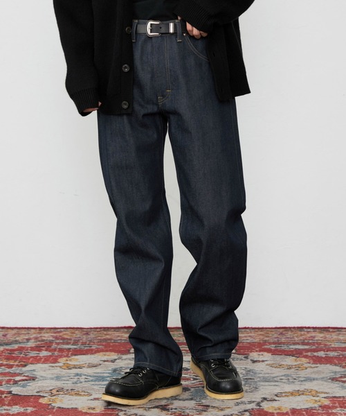 Lee（リー）の「Lee/リー【101 100周年】【リジッド/ノンウォッシュ】RIDERS101 STRAIGHT/ライダース ストレートデニムパンツ リジッドデニムパンツ ヴィンテージデニムパンツ セットアップ可（デニムパンツ・メンズ・ノンウォッシュ・SMALL/MEDIUM/LARGE/X-LARGE）」の4枚目の写真