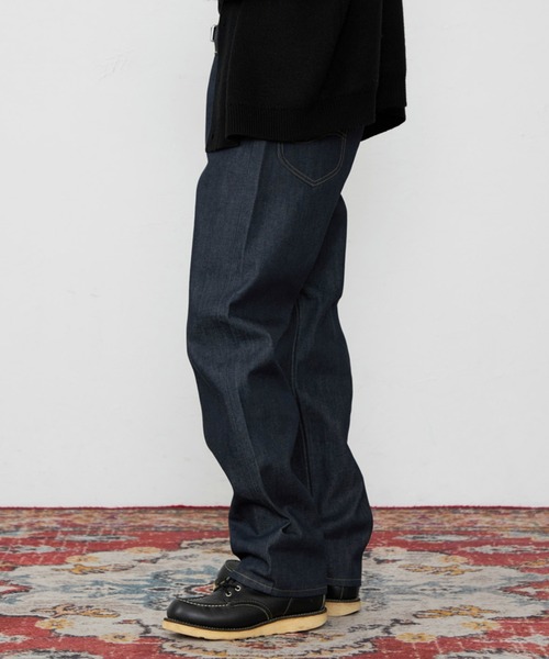 Lee（リー）の「Lee/リー【101 100周年】【リジッド/ノンウォッシュ】RIDERS101 STRAIGHT/ライダース ストレートデニムパンツ リジッドデニムパンツ ヴィンテージデニムパンツ セットアップ可（デニムパンツ・メンズ・ノンウォッシュ・SMALL/MEDIUM/LARGE/X-LARGE）」の2枚目の写真