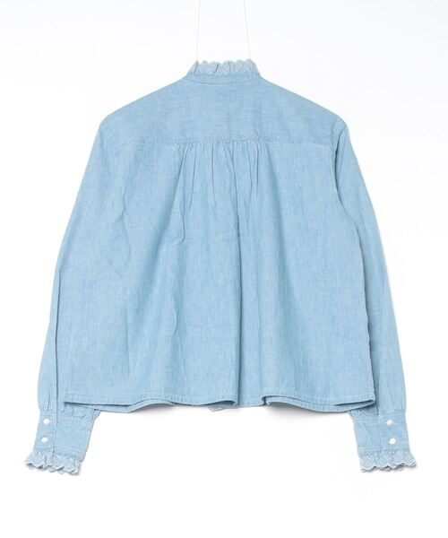 ラルフローレン (ポロジンーズ)半袖シャツ　フリルデザイン　Lサイズ　新品 Polo Ralph Lauren/S/S Linen Shirt（ラルフローレン リネン