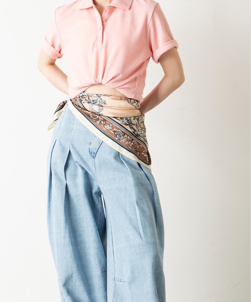 MILLION CARATS（ミリオンカラッツ）の「1枚で着こなし格上げ！華やかなペイズリーと花柄で魅せる、大人のためのシルクタッチスカーフ（ストール/ショール・レディース・ベージュ/ブラック/ブルー・FREE）」の21枚目の写真