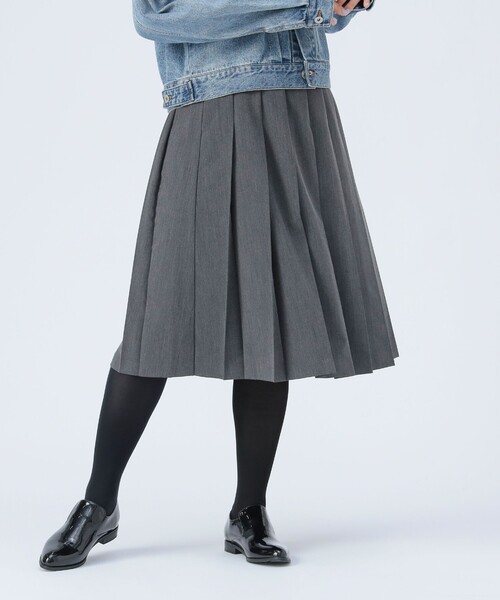 BEAMS HEART(ビームスハート)の「プリーツ ミディ スカート(スカート・レディース・グレー/ネイビー・FREE)」の6枚目の写真