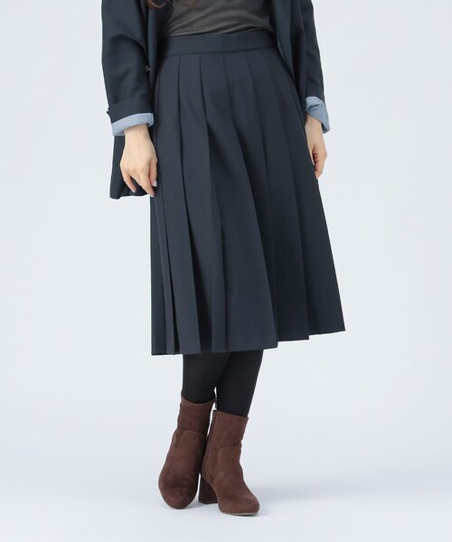 BEAMS HEART(ビームスハート)の「プリーツ ミディ スカート(スカート・レディース・グレー/ネイビー・FREE)」の9枚目の写真