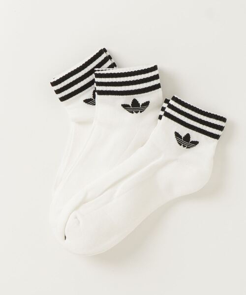 adidas(アディダス)の「スリーストライプス アンクルソックス 3足組 / アディダスオリジナルス adidas Originals(ソックス/靴下・メンズ・ホワイト/ブラック・SMALL/LARGE/MEDIUM/X-LARGE)」の10枚目の写真