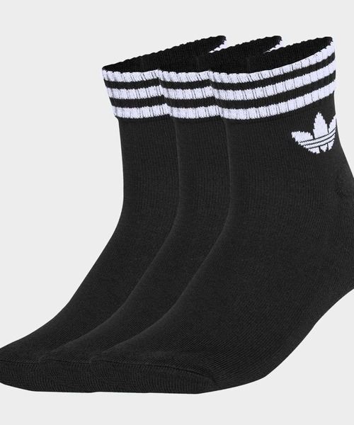 adidas(アディダス)の「スリーストライプス アンクルソックス 3足組 / アディダスオリジナルス adidas Originals(ソックス/靴下・メンズ・ホワイト/ブラック・SMALL/LARGE/MEDIUM/X-LARGE)」の2枚目の写真