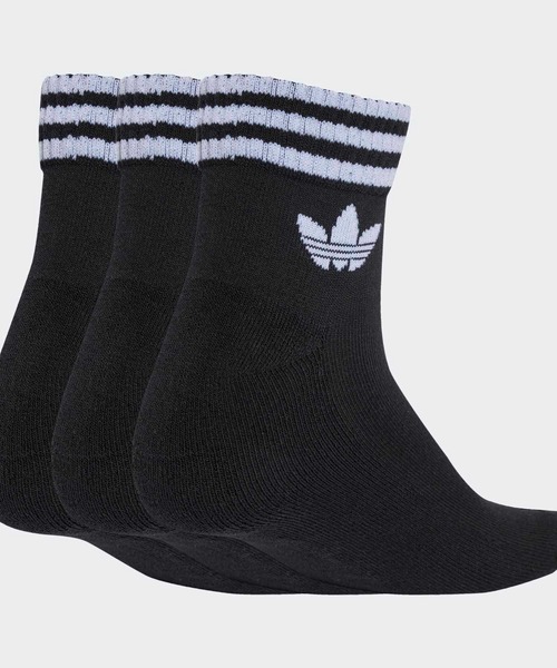 adidas(アディダス)の「スリーストライプス アンクルソックス 3足組 / アディダスオリジナルス adidas Originals(ソックス/靴下・メンズ・ホワイト/ブラック・SMALL/LARGE/MEDIUM/X-LARGE)」の6枚目の写真
