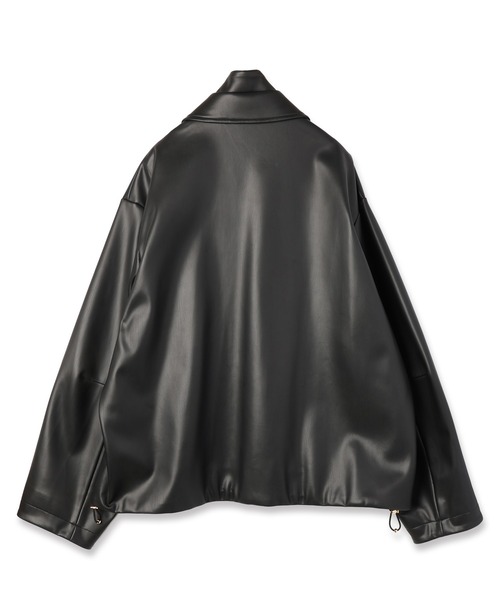 CULLNI（クルニ）の「Faux Leather Layerd Collar Zip Up Jacket