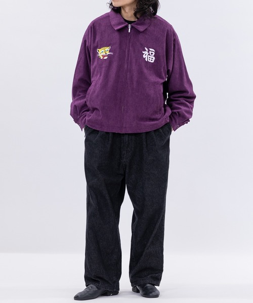 セール】【a】チェーン刺繍 コーデュロイベトジャン（スカジャン