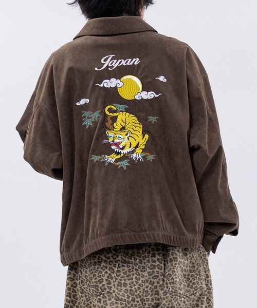 セール】【a】チェーン刺繍 コーデュロイベトジャン（スカジャン