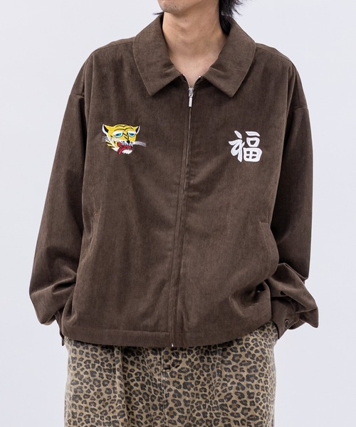 セール】【a】チェーン刺繍 コーデュロイベトジャン（スカジャン