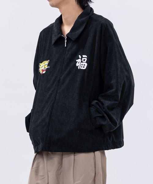 JOHN'S CLOSET（ジョンズクローゼット）の「【a】チェーン刺繍 コーデュロイベトジャン（スカジャン・メンズ・ブラック/ワインレッド/ブラウン・LARGE/MEDIUM）」の8枚目の写真