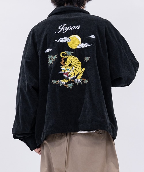 セール】【a】チェーン刺繍 コーデュロイベトジャン（スカジャン