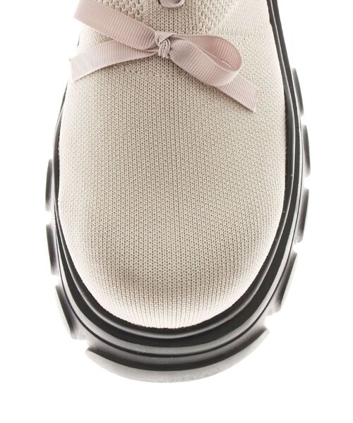 merry jenny(メリージェニー)の「ribbon ribbonニットブーツ(ブーツ・レディース・ブラック/ベージュ・LARGE/MEDIUM)」の10枚目の写真