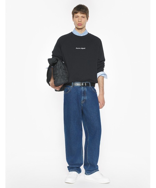 Maison Kitsune(メゾンキツネ)の「MAISON KITSUNE LINE HANDWRITING OVERSIZE SWEATSHIRT(スウェット・メンズ・ブラック/グレイッシュブルー・L/M/S/XS/XL)」の14枚目の写真