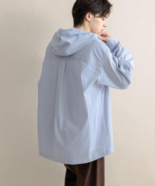 SENSE OF PLACE by URBAN RESEARCH（センスオブプレイスバイアーバンリサーチ）の「ストライプフーディールーズシャツ（シャツ/ブラウス・メンズ・ブルー/ホワイト・MEDIUM/LARGE）」の16枚目の写真