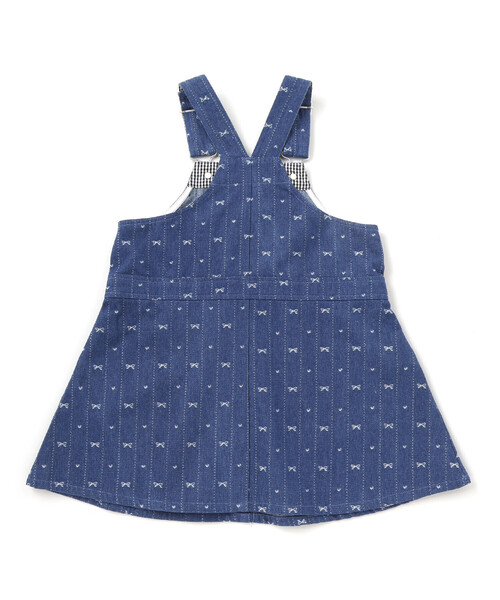 SLAP SLIP（スラップスリップ）の「デニムツイル総柄ジャンパースカート(80~130cm)（ジャンパースカート・キッズ・ホワイト系その他2/ブルー系その他2・110cm/130cm/100cm/80ｃｍ/90cm/120cm）」の17枚目の写真