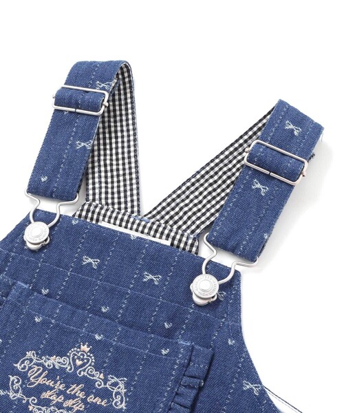 SLAP SLIP（スラップスリップ）の「デニムツイル総柄ジャンパースカート(80~130cm)（ジャンパースカート・キッズ・ホワイト系その他2/ブルー系その他2・110cm/130cm/100cm/80ｃｍ/90cm/120cm）」の18枚目の写真