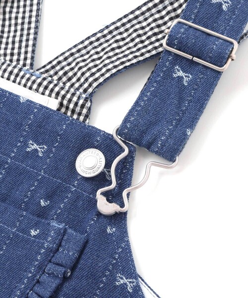 SLAP SLIP（スラップスリップ）の「デニムツイル総柄ジャンパースカート(80~130cm)（ジャンパースカート・キッズ・ホワイト系その他2/ブルー系その他2・110cm/130cm/100cm/80ｃｍ/90cm/120cm）」の3枚目の写真