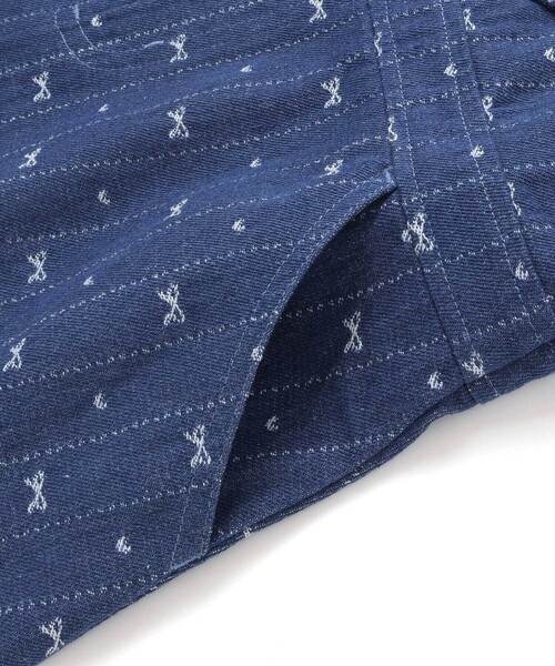 SLAP SLIP（スラップスリップ）の「デニムツイル総柄ジャンパースカート(80~130cm)（ジャンパースカート・キッズ・ホワイト系その他2/ブルー系その他2・110cm/130cm/100cm/80ｃｍ/90cm/120cm）」の5枚目の写真