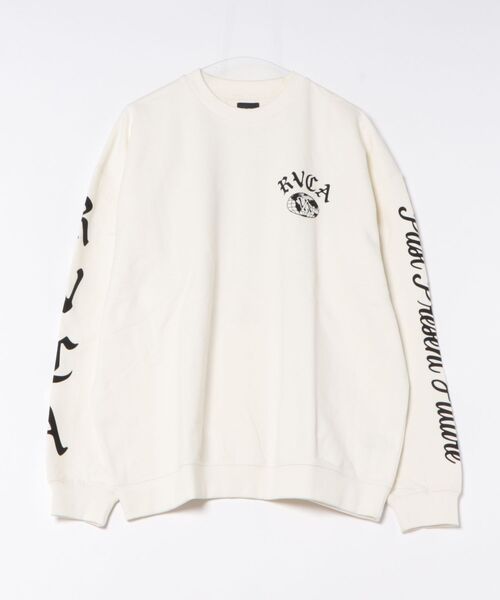 RVCA(ルーカ)の「RVCA/ルーカ VA WORLD WIDE CR スウェット BF042-054(スウェット・メンズ・スミクロ/ホワイト×ブラック・S/L/M)」の1枚目の写真