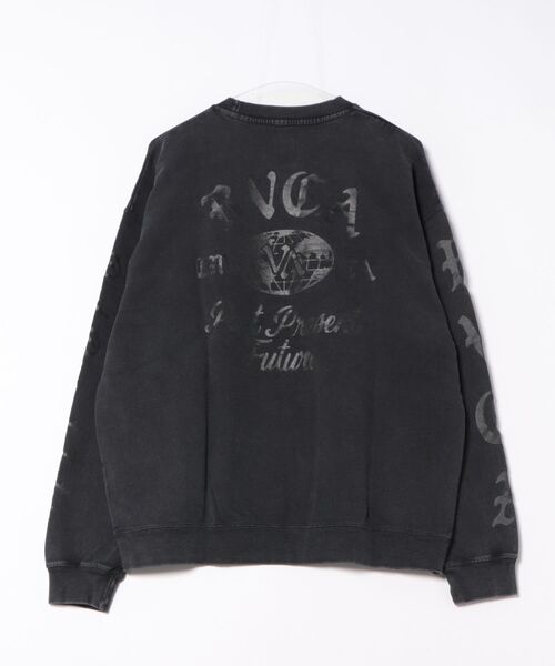 RVCA(ルーカ)の「RVCA/ルーカ VA WORLD WIDE CR スウェット BF042-054(スウェット・メンズ・スミクロ/ホワイト×ブラック・S/L/M)」の3枚目の写真
