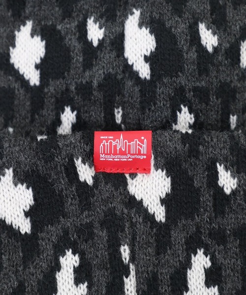 Manhattan Portage(マンハッタンポーテージ)の「Manhattan Portage/マンハッタンポーテージ ビーニー LEOPARD JACQUARD KNIT WATCH MP351(ニットキャップ/ビーニー・メンズ・ネイビー/レオパード/グレー・FREE)」の10枚目の写真