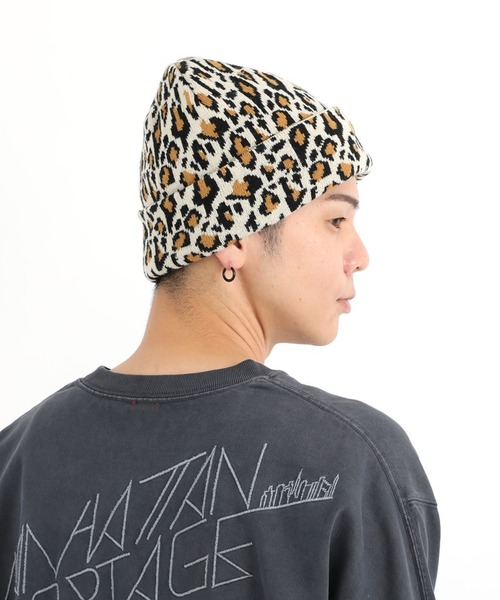 Manhattan Portage(マンハッタンポーテージ)の「Manhattan Portage/マンハッタンポーテージ ビーニー LEOPARD JACQUARD KNIT WATCH MP351(ニットキャップ/ビーニー・メンズ・ネイビー/レオパード/グレー・FREE)」の15枚目の写真