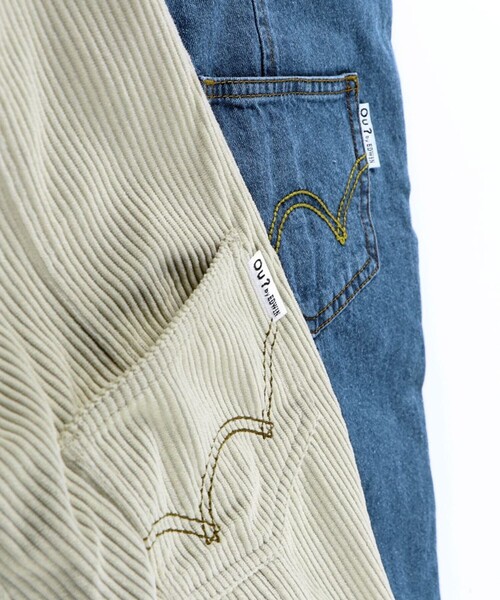 EDWIN(エドウィン)の「【Ou? by EDWIN】サス付きサロペット(サロペット/オーバーオール・キッズ・アイボリー/ブルー・110/130/90/120/150/100/140)」の6枚目の写真