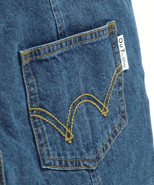 EDWIN(エドウィン)の「【Ou? by EDWIN】サス付きサロペット(サロペット/オーバーオール・キッズ・アイボリー/ブルー・110/130/90/120/150/100/140)」の3枚目の写真