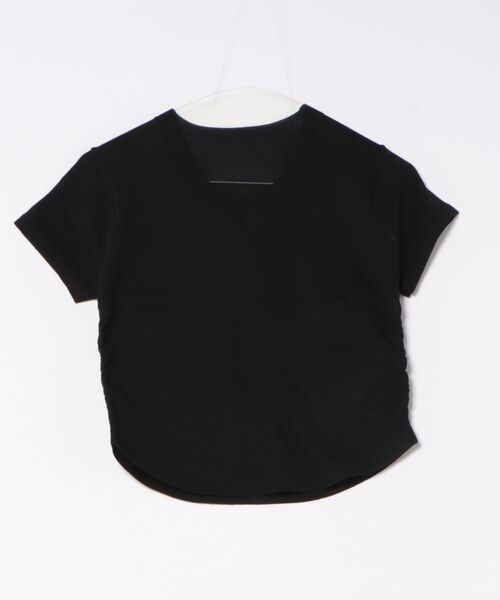 STYLEBLOCK（スタイルブロック）の「Vネックトップス（Tシャツ/カットソー・レディース・カーキ/グレー/ピンク/ホワイト/ベージュ系その他/ブラック/グリーン・FREE）」の8枚目の写真