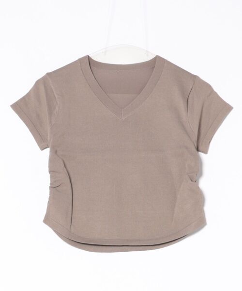 STYLEBLOCK（スタイルブロック）の「Vネックトップス（Tシャツ/カットソー・レディース・カーキ/グレー/ピンク/ホワイト/ベージュ系その他/ブラック/グリーン・FREE）」の11枚目の写真