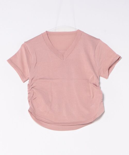 STYLEBLOCK（スタイルブロック）の「Vネックトップス（Tシャツ/カットソー・レディース・カーキ/グレー/ピンク/ホワイト/ベージュ系その他/ブラック/グリーン・FREE）」の13枚目の写真