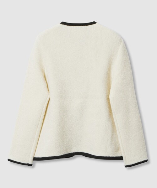 セール】ウールブークレポケットロング カーディガン（カーディガン