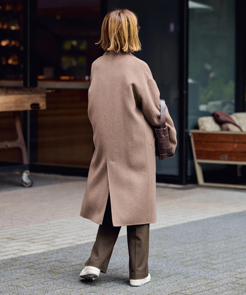 FRAMeWORK(フレームワーク)の「≪追加≫SUPER160'sダブルブレストコート(チェスターコート・レディース・ライトグレー/ブラウン/ネイビー・36/38)」の19枚目の写真