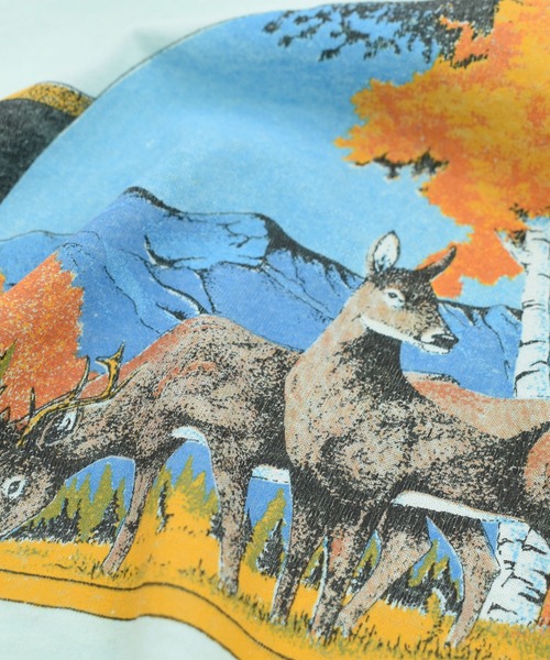 SCREEN STARS(スクリーンスターズ)の「【USED】80’s SCREEN STARS “deer” アニマル Tシャツ(Tシャツ/カットソー・メンズ・ブルー・MEDIUM)」の3枚目の写真