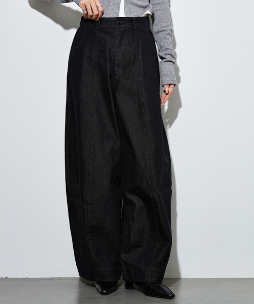 SUWDEE(スーディー)の「high waist curve denim pants(デニムパンツ・レディース・ブラック・L/M/S)」の5枚目の写真