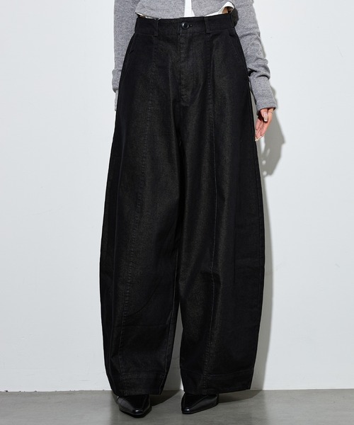 SUWDEE(スーディー)の「high waist curve denim pants(デニムパンツ・レディース・ブラック・L/M/S)」の7枚目の写真