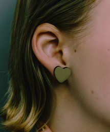 LAPUIS | LAPUIS(ラピュイ)Heart Leather pierced earrings(ピアス（両耳用）)