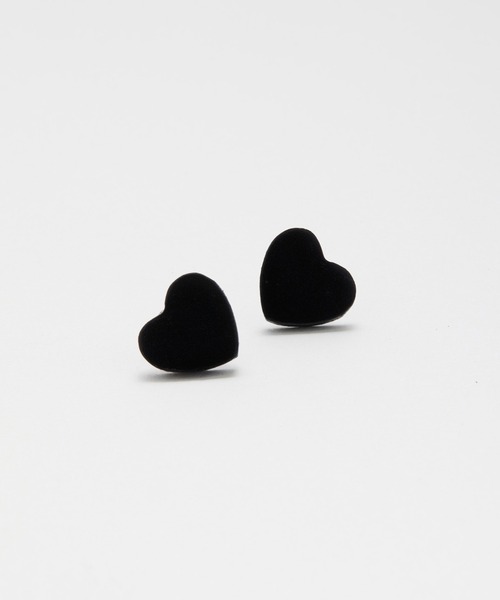 LAPUIS（ラピュイ）の「LAPUIS(ラピュイ)Heart Leather pierced earrings（ピアス（両耳用）・レディース・ブラック/ブラウン/ベージュ・FREE）」の10枚目の写真