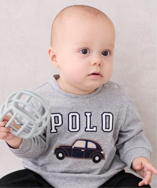 petit main(プティマイン)の「【POLO BCS】アップリケ長袖カバーオール(ロンパース・キッズ・オフホワイト/トップグレー・70cm/80cm)」の5枚目の写真