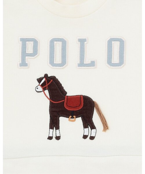 petit main(プティマイン)の「【POLO BCS】アップリケ長袖カバーオール(ロンパース・キッズ・オフホワイト/トップグレー・70cm/80cm)」の10枚目の写真
