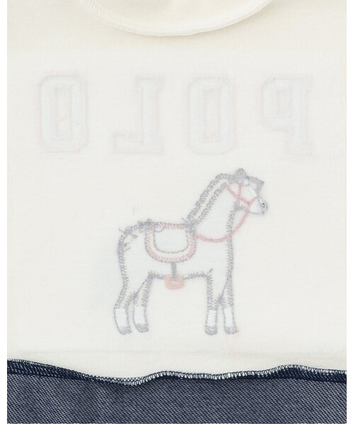 petit main(プティマイン)の「【POLO BCS】アップリケ長袖カバーオール(ロンパース・キッズ・オフホワイト/トップグレー・70cm/80cm)」の11枚目の写真