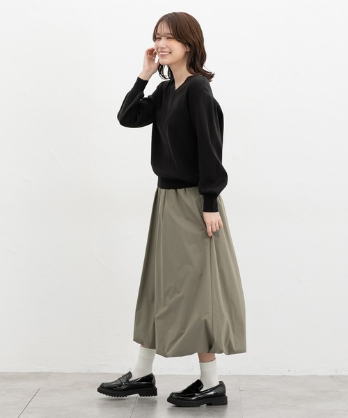 Honeys(ハニーズ)の「バルーンスカート(スカート・レディース・ブラック/カーキ/ベージュ/チャコール・S/M/LL/L)」の12枚目の写真