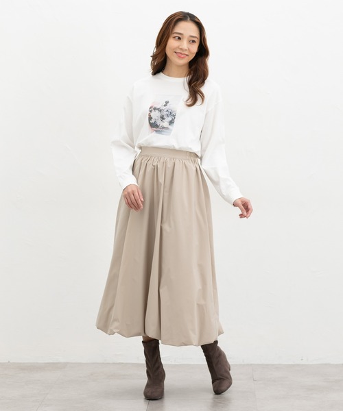 Honeys(ハニーズ)の「バルーンスカート(スカート・レディース・ブラック/カーキ/ベージュ/チャコール・S/M/LL/L)」の11枚目の写真