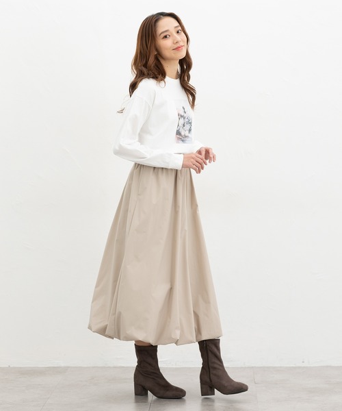 Honeys(ハニーズ)の「バルーンスカート(スカート・レディース・ブラック/カーキ/ベージュ/チャコール・S/M/LL/L)」の15枚目の写真